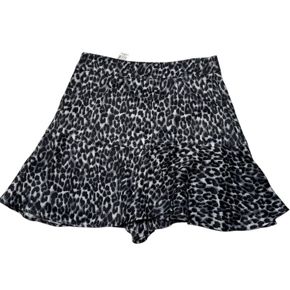 Zara Leopard Print Mini Skort Black/Navy Sz XS NWT - Picture 1 of 8